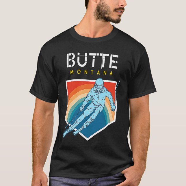 Camiseta Butte Montana  USA Ski Resort  BACK PRINT (Frente)