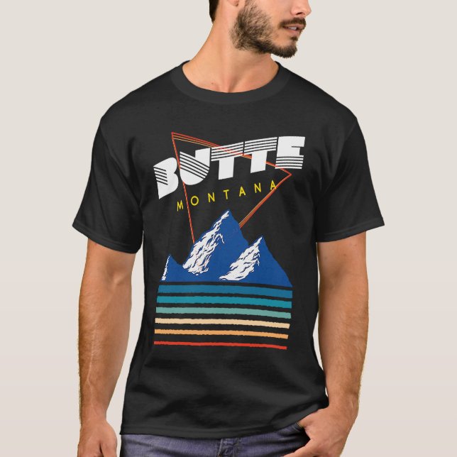 Camiseta Butte Montana  USA Ski Resort  BACK PRINT  2 (Frente)