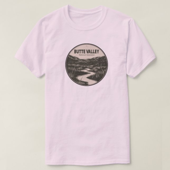 Camiseta Butte Valley National Grassland California Stream (Frente do Design)