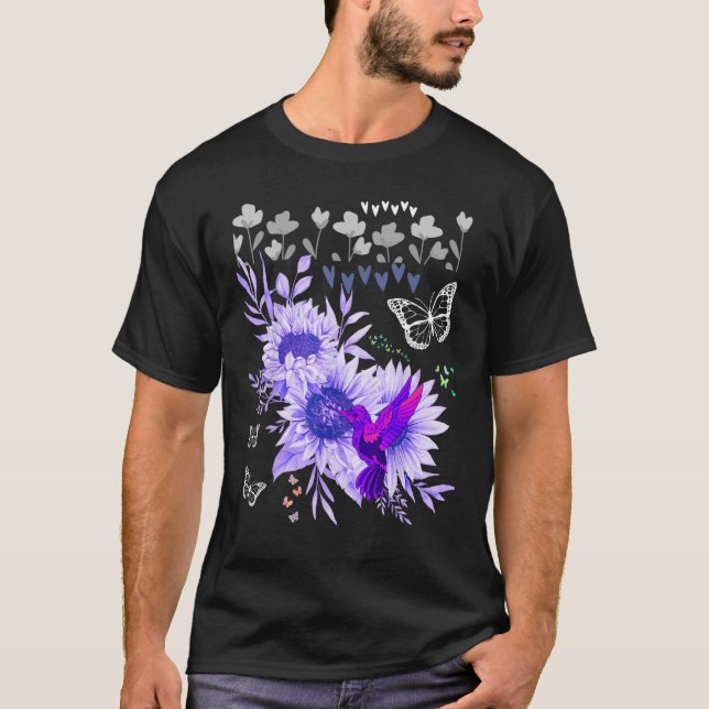 Camiseta Butterflies And Hummingbirds Find The Garden Butte (Frente)