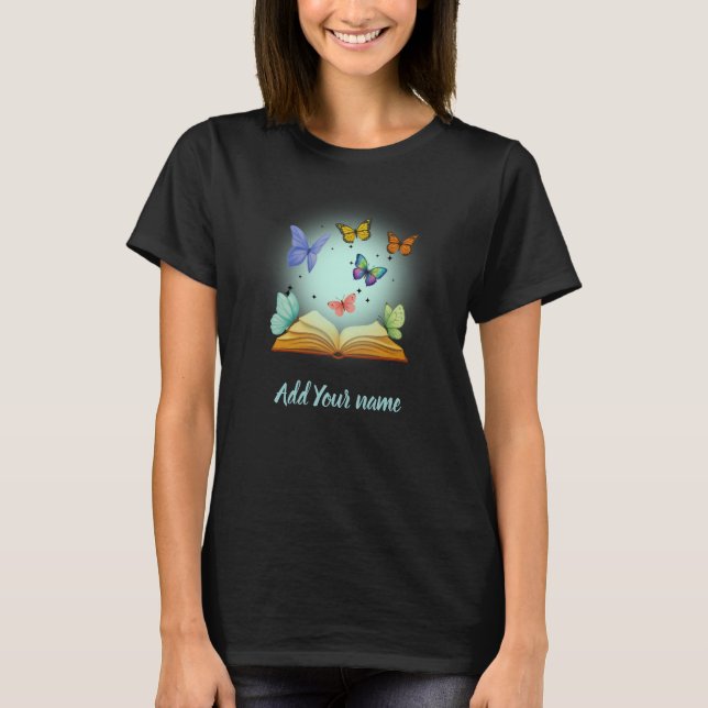 Camiseta Butterflies in Book Tshirt (Frente)