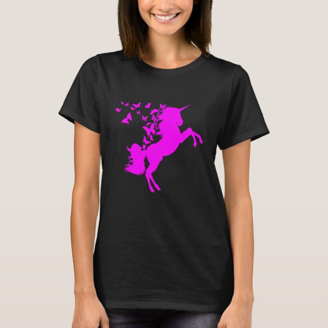 Camiseta Butterflies N Unicorns Magical Fairies (Frente)