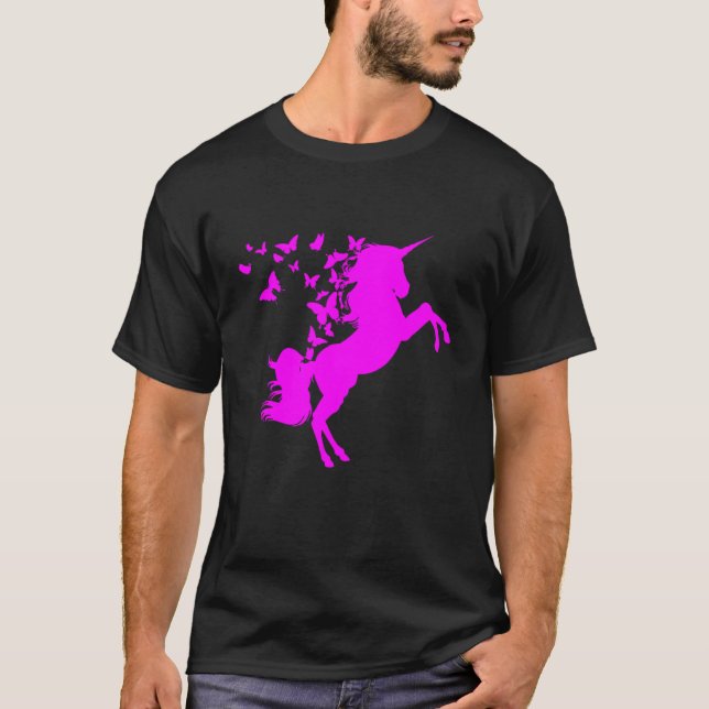 Camiseta Butterflies N Unicorns Magical Fairies (Frente)