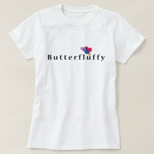 Camiseta Butterfluffy: Camiseta-de-pássaro amante da comida