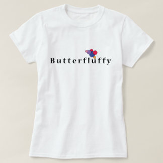 Camiseta Butterfluffy: Camiseta-de-pássaro amante da comida