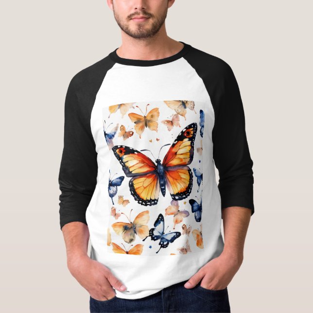Camiseta Butterfly Bliss" Unisex Tee: Abrace a Elegância co (Frente)