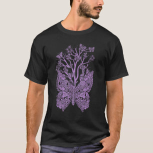 Camiseta Butterfly Collector Tree Entomologista Botão Anima