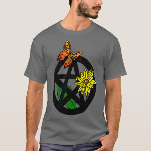Camiseta Butterfly e Sunflower Pentacle