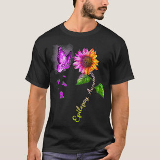 Camiseta Butterfly Epilepsia de Girassol Sensibilização