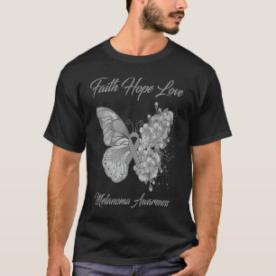 Camiseta Butterfly Faith Esperança Ama a Consciência Melano