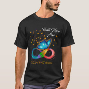 Camiseta Butterfly Faith Hope ama Consciência RSD CRPS