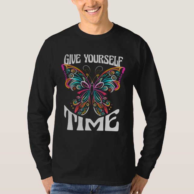 Camiseta Butterfly Give yourself time Change Yoga (Frente)