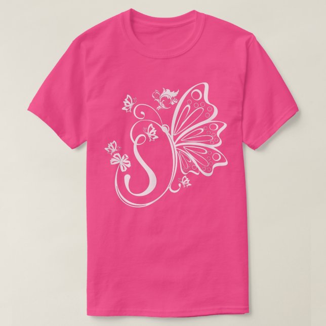 Camiseta Butterfly Grunge Fairycore Aestético - Letra S Mon (Frente do Design)