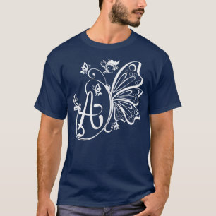 Camiseta Butterfly Grunge Fairycore Aestic - Letra A Mono