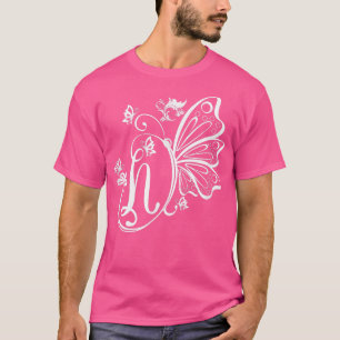 Camiseta Butterfly Grunge Fairycore - Letra estética N Mono