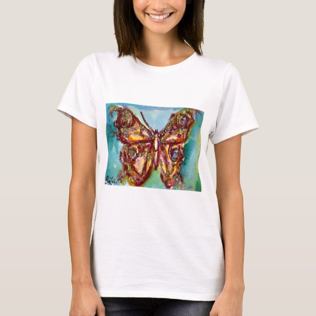 CAMISETA BUTTERFLY IN GOLD SPARKLES (Frente)