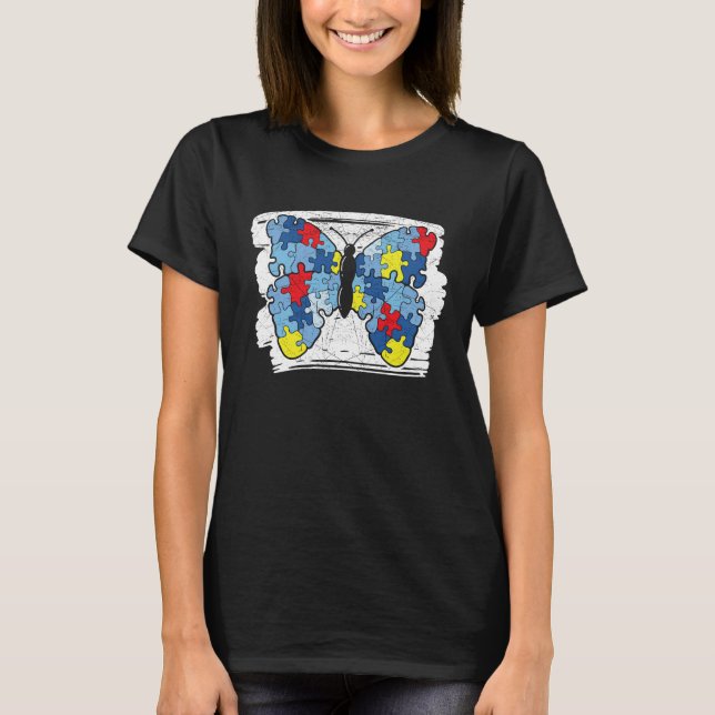 Camiseta Butterfly Insect Entomology Entomologist Autism Aw (Frente)