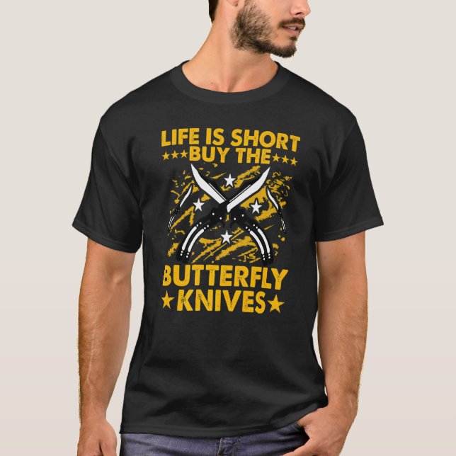 Camiseta Butterfly Knife Balisong Quote  30 (Frente)