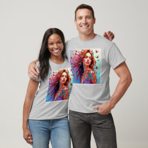 Camiseta Butterfly Muse Retrat Art