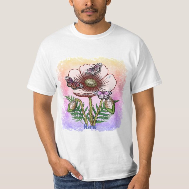 Camiseta Butterfly Pale Poppy  (Frente)