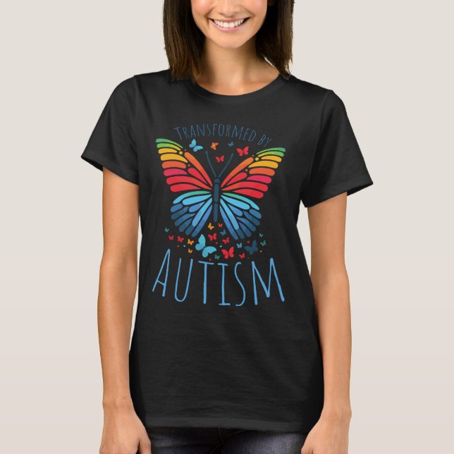 Camiseta Butterfly Spectrum - Transformed by Autism (Frente)