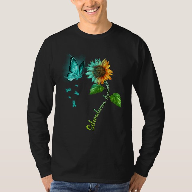 Camiseta Butterfly Sunflower Scleroderma Awareness (Frente)