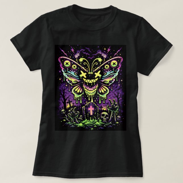 Camiseta Butterfly Tees Co. Graveyard Butterfly 0047762 (Frente do Design)