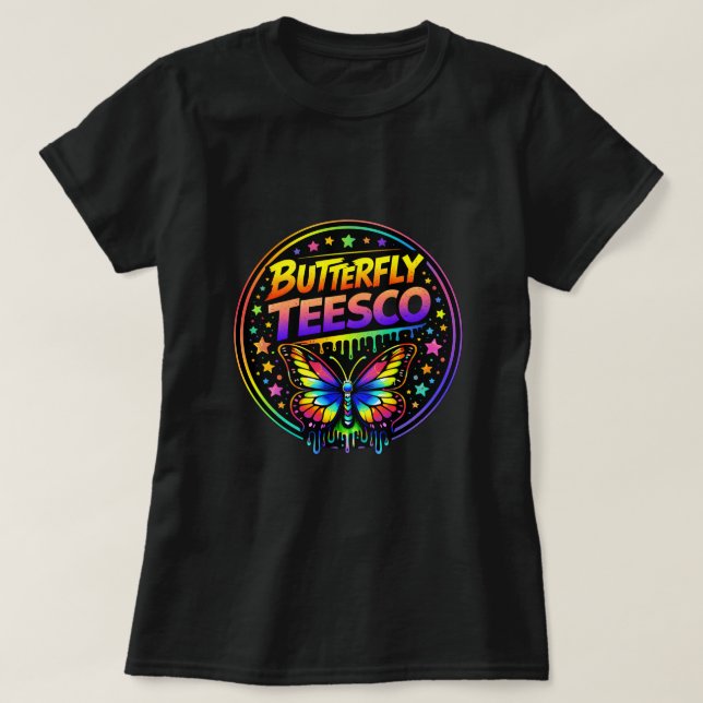 Camiseta Butterfly TEESCO Graffiti Borboleta 00478 (Frente do Design)