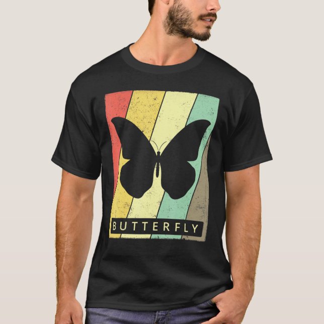 Camiseta Butterfly Vintage Retro Animal (Frente)