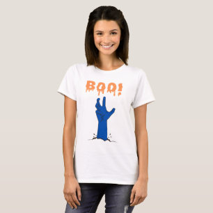 Camiseta BUU! Design de Mão de Zumbi para o Halloween