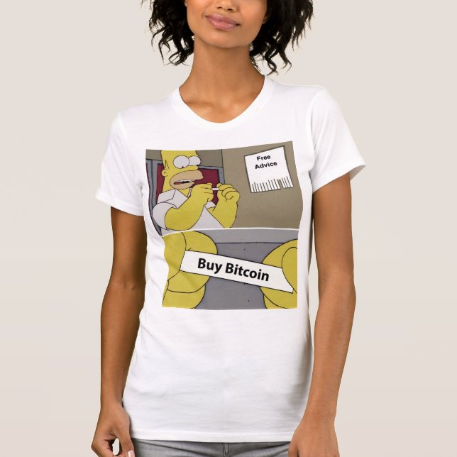 Camiseta Buy Bitcoin Meme |Funny Crypto Cartoon Art T-Shirt (Frente)