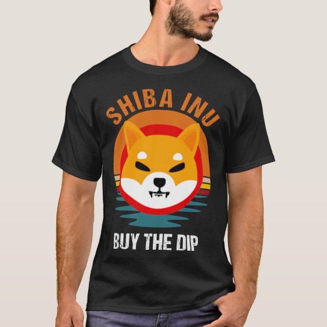 Camiseta Buy The Dip Shiba Inu Shib Coin Men Crypto Hodl (Frente)