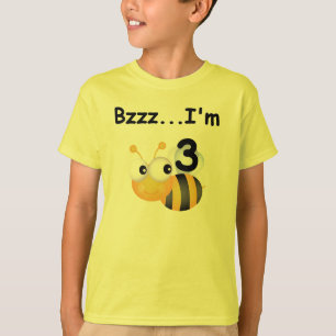 Camiseta Buzz Bumblebee aniversário de 3 anos T-shirts e pr