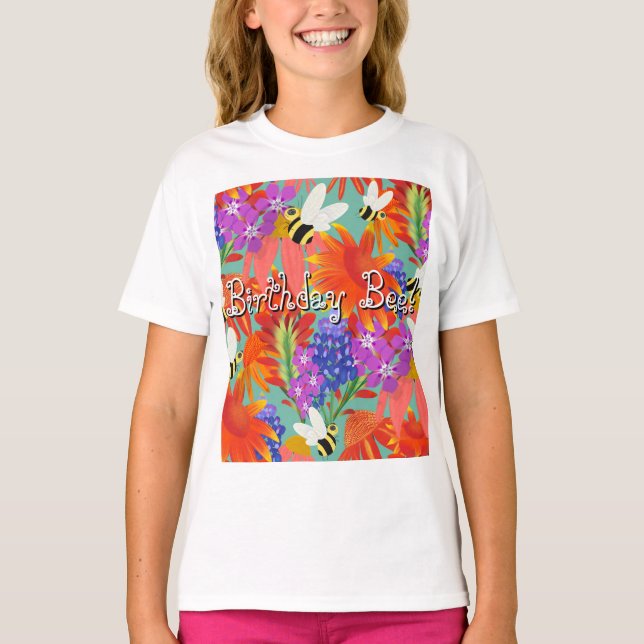 Camiseta BuzzEntreBlooms_Crianças Editáveis (Frente)