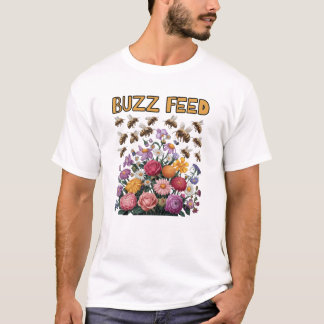 Camiseta Buzzfeed Parody: Buquê de flores e abelhas do mel