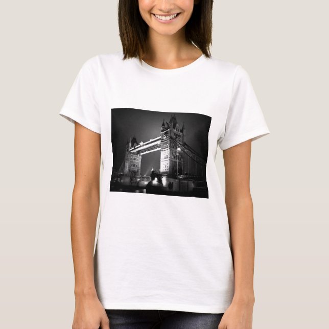 Camiseta BW Black & White Tower Bridge (Frente)
