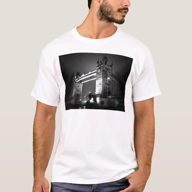 Camiseta BW Black & White Tower Bridge (Frente)