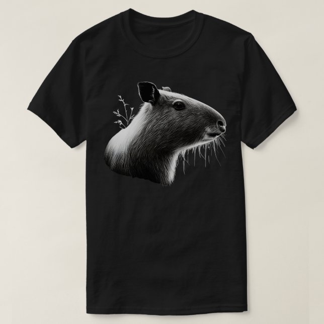 Camiseta BW Capybara (Frente do Design)