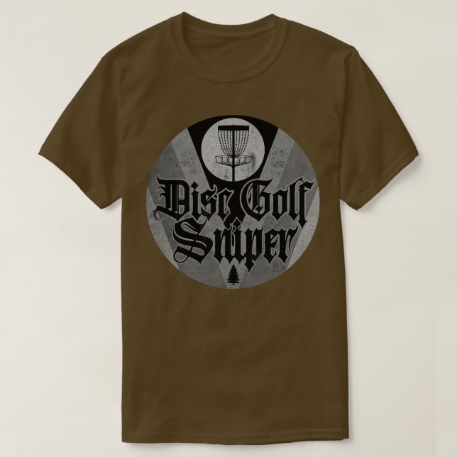 Camiseta BW Clássico do Atirador de Golfe do Disco (Frente do Design)