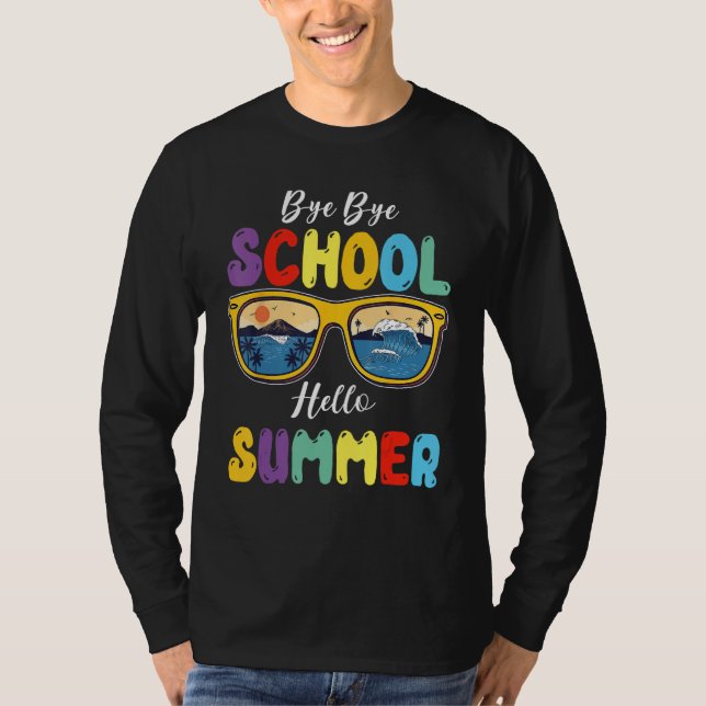 Camiseta By By School Hello Summer Happy Last Day Of School (Frente)
