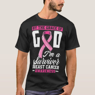 Camiseta By The Grace God I'm A Survivor Breast Cancer Surv