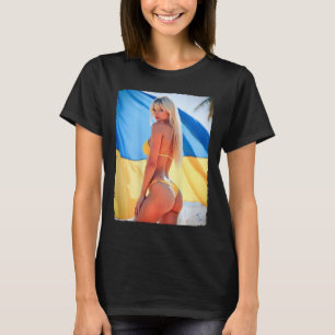 Camiseta Byck Print - Y Garota Loira De Biquíni E
