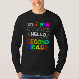 Camiseta Bye 1st Grade Hello Second Grade Back To School 1