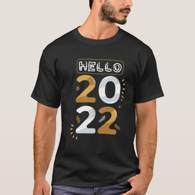 Camiseta bye 2021 Hello 2022 Happy New Year  Christmas Xmas (Frente)