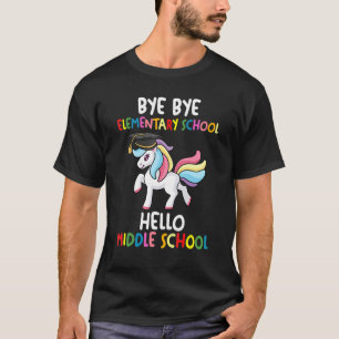 Camiseta Bye Bye Escola Elementar Médio Graduador Médio