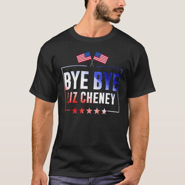 Camiseta Bye Bye Liz Cheney American Flag Men (Frente)