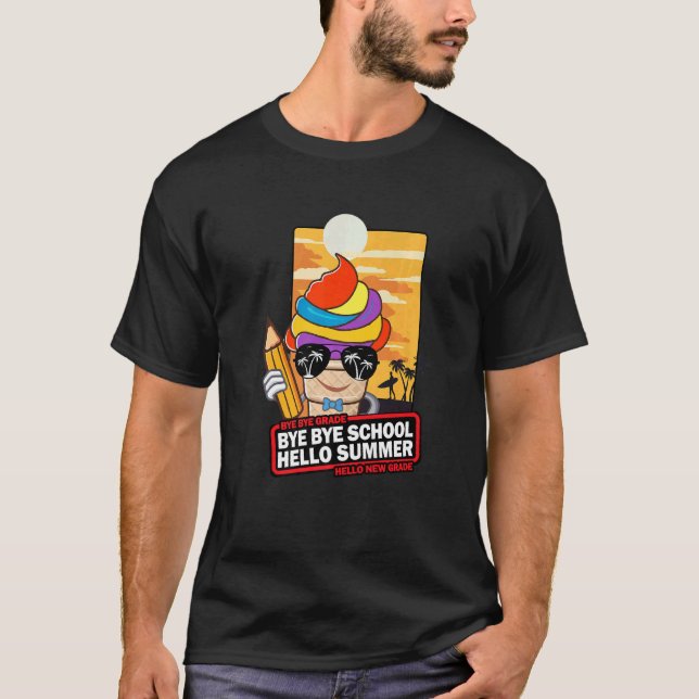Camiseta Bye Bye Primeiro Grau Alô Professor de Verão (Frente)