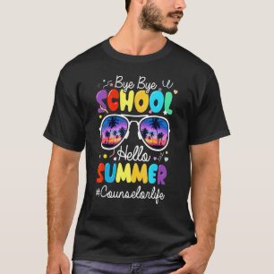 Camiseta Bye Bye School Alô Verão do Dia Passado Couve na e