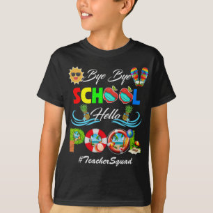 Camiseta Bye Bye School Hello Piscina Shirt Squad