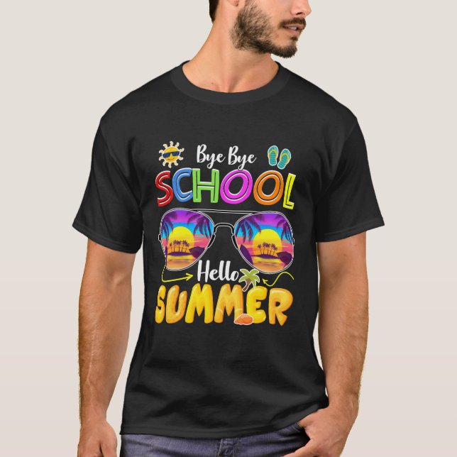 Camiseta bye bye school hello summer (Frente)